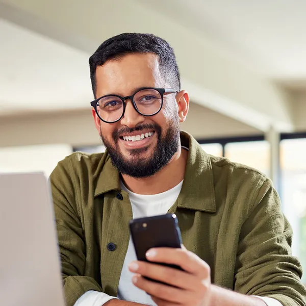 Man Working At Office Downtown OKC