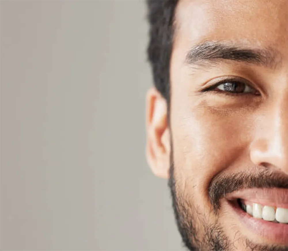 Smiling Man With Beautiful Dental Veneers